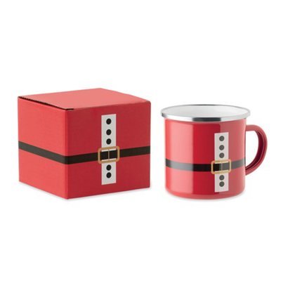Mug Vintage Père Noël Émaillé 300ml en métal Bravel