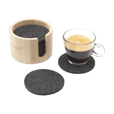 Lot de 12 Sous-Verres Publicitaires en Feutre RPET Iris