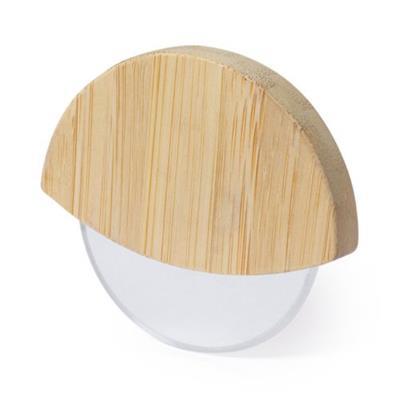 Coupe-pizzas en bambou/acier inox Titus