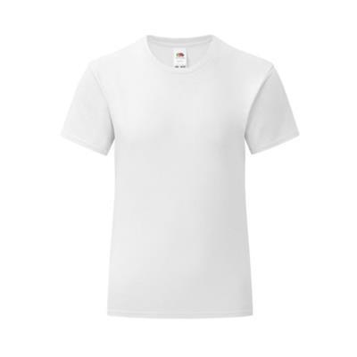 T-shirt blanc pour enfant en 100% coton Iconos