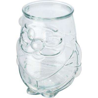 Porte-bougie père Noel en verre recyclé Noela
