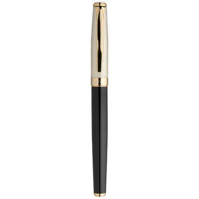 Stylo roller avec capuchon en cuir doré Rolexa