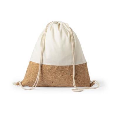 Sac à dos avec cordons en matière naturel Gassin