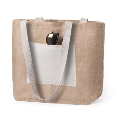 Sac cabas en jute avec des anses en coton Farusti