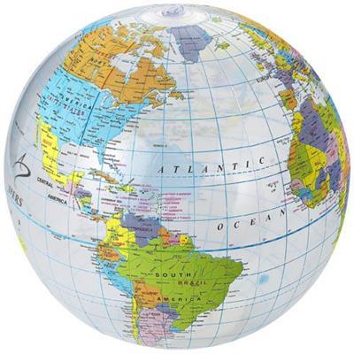 Ballon de plage transparent en matière PVC Terra
