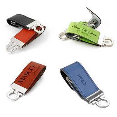 Clé USB en cuir avec étui Dallas