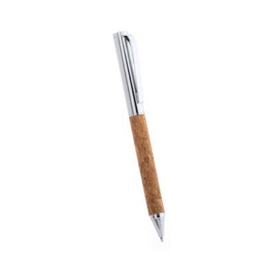 Stylo à bille en liège naturel/métal Valet