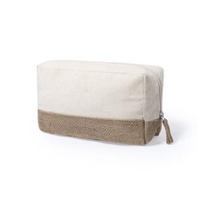 Trousse à fermeture en coton naturel Palmo