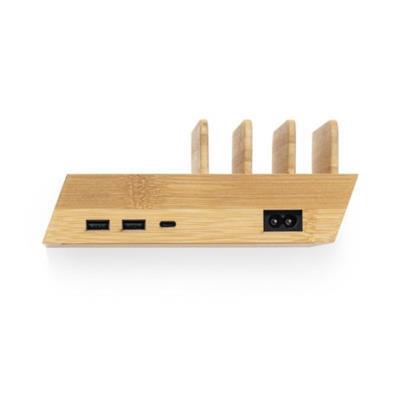 Chargeur 2 sorties USB 1 type-C en bambou Lupiot