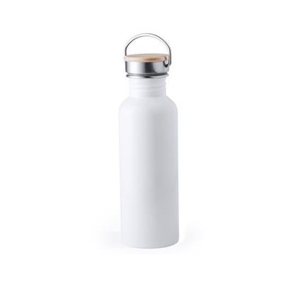 Bouteille en acier 800 ml à bouchon bambou Mayje