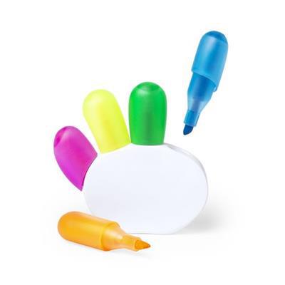 Set de 5 pièces de surligneurs avec support Dinks