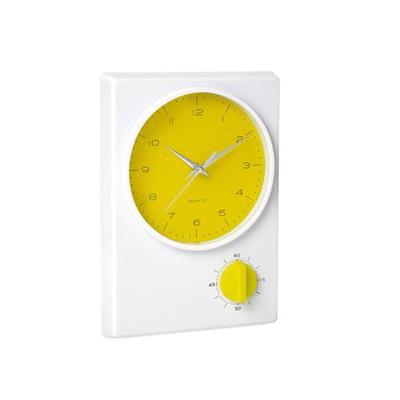 Pendule minuteur bicolore en plastique Rekel