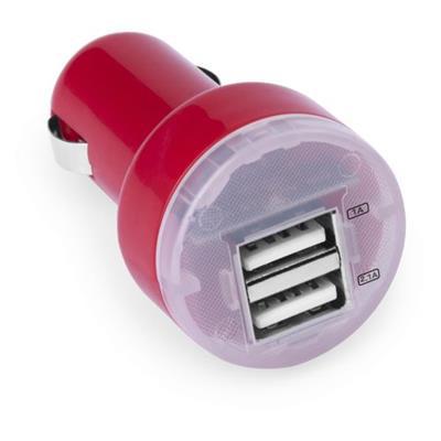 Chargeur voiture USB couleurs brillantes Denoma