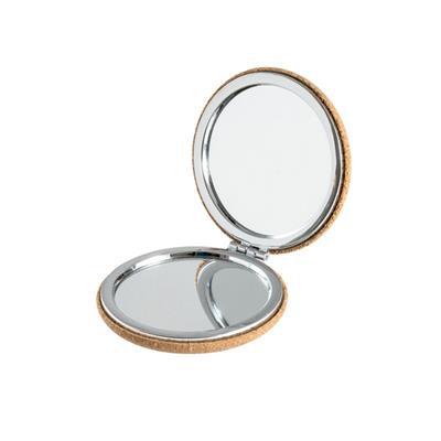 Miroir de poche double faces en liège Tilbar