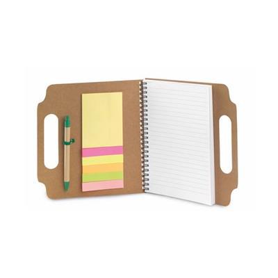 Bloc-notes spirales en carton recyclé Maron