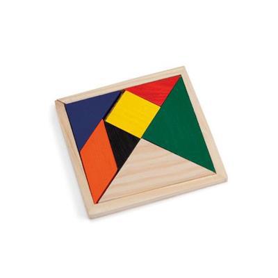 Puzzle multicolore en bois original Tangrams