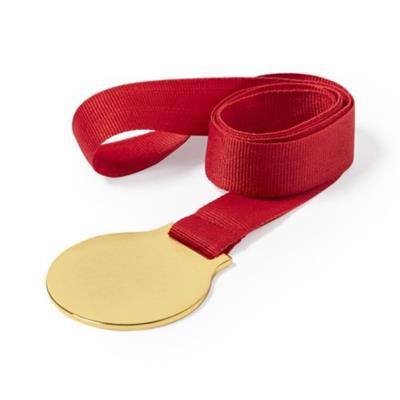 Médaille en métal avec finition doré Macleino
