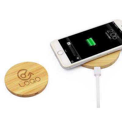 Chargeur sans fil en bambou Natura