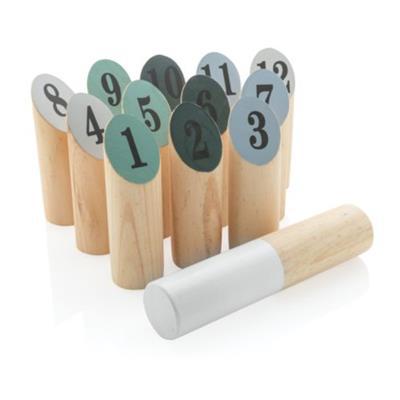 Jeu de quilles scandinaves en bois naturel Toysy