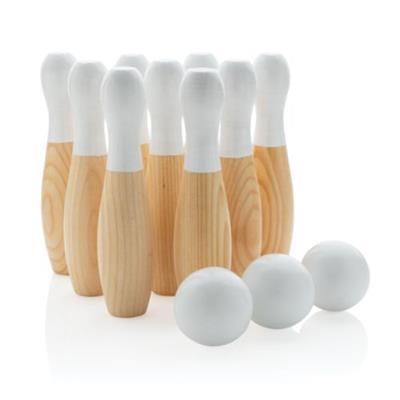 Jeu de quilles artisanales en bois Bowlling