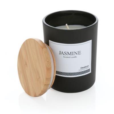 Bougie parfumée avec couvercle en bambou Mogito