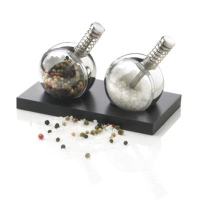 Set sel et poivre électrique en acier Planeta