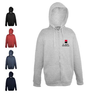 Sweat-shirt homme femme avec capuche et zip