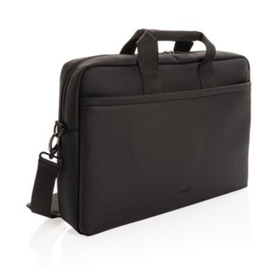Sac ordinateur en cuir végétalien zippé Neva
