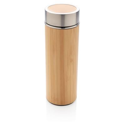 Bouteille isotherme en acier et en bambou Gork