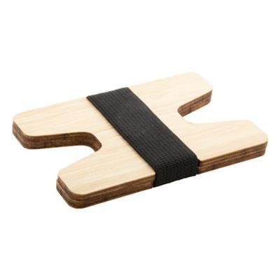 Porte-cartes en bambou avec bande élastique Woller