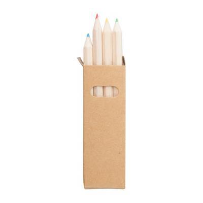 Set de 4 crayons de couleurs en bois Poedy