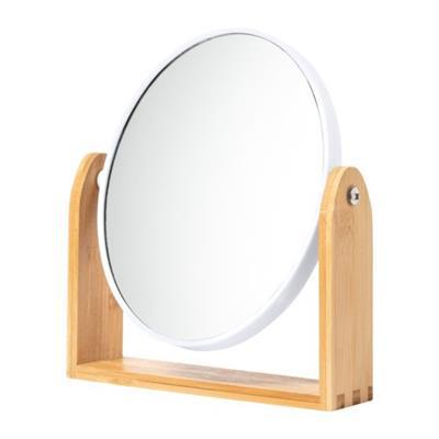Miroir de maquillage rotatif en bambou Ringo