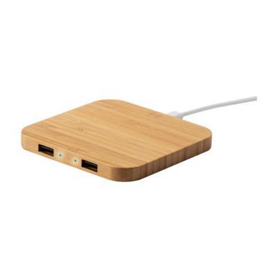 Power bank en forme de carré en bambou Dumiax