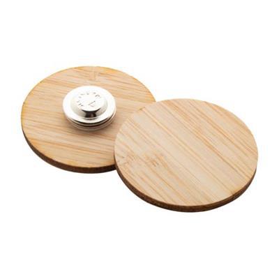 Porte-badge de forme arrondie en bambou Zokou