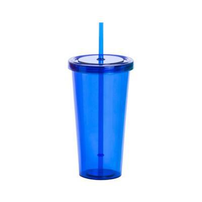 Mug en plastique transparent avec couvercle Gyaro