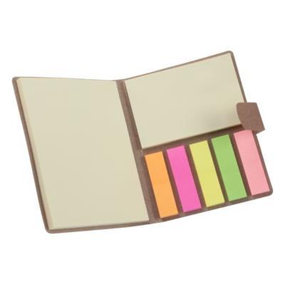 Bloc mémo adhésifs coloré en papier recyclé Jopye