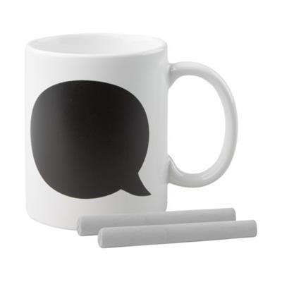 Mug en céramique de 300 ml avec ardoise Ghona