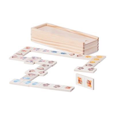 Dominos en bois amusant couleur naturel Kelpec