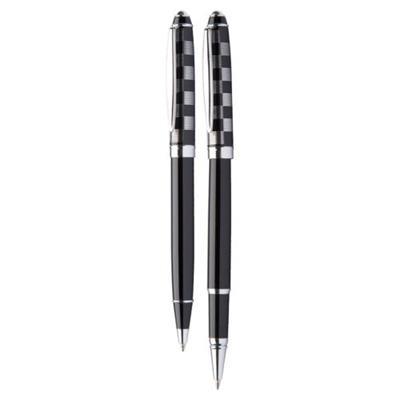 Stylo à bille et roller chromées Verlaix