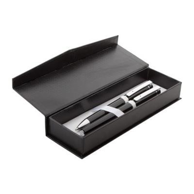 Set stylo à bille et roller en aluminium Gripper