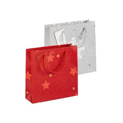 Sac en papier couleurs rouge et gris Gorfa