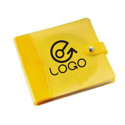 Etui rigide pour 12 CD en PVC jaune Ampas
