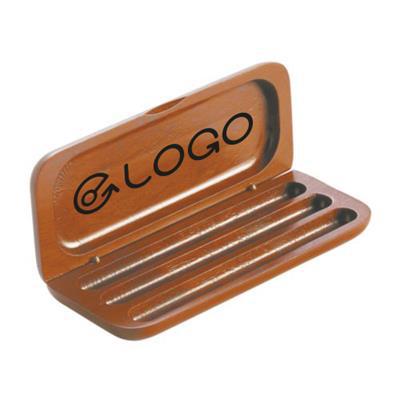 Boite parure en bois pour stylo Cardin
