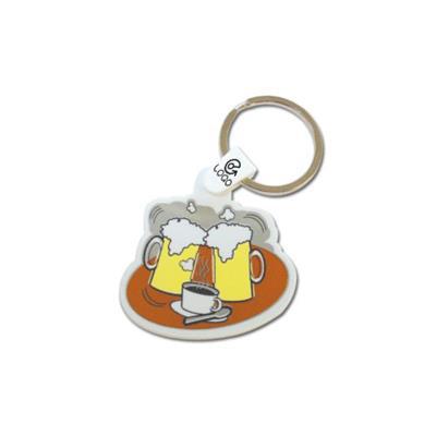 Porte-clé en forme bière en plastique PS Leroa
