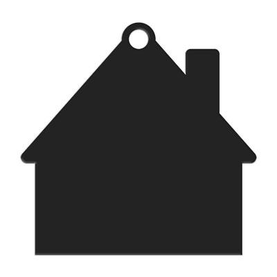 porte clés jeton maison noir