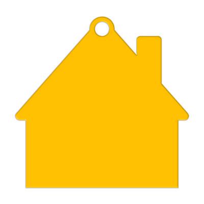 porte clés jeton maison jaune