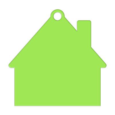 porte clés jeton maison vert anis