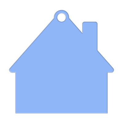 porte clés jeton maison bleu ciel
