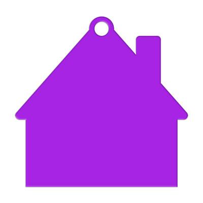 porte clés jeton maison violet