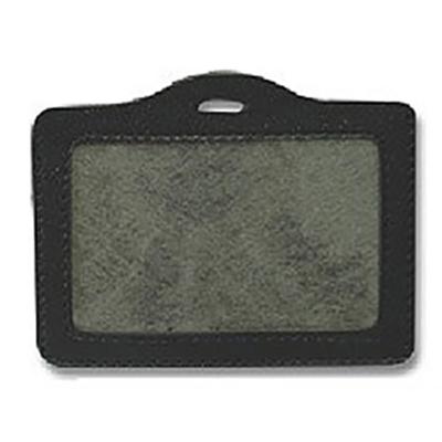 Porte badge simili cuir horizontal noir